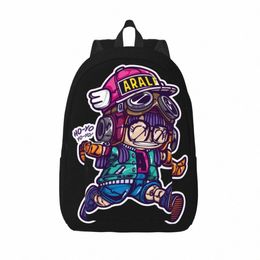 a-arales Dr Slump Backpack Anime Funny Robot Female Polyester Travel Backpacks Aesthetic High School Bags Rucksack Xmas Gift F0RO#