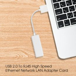 WvvMvv 10/100Mbps Ethernet Adapter USB 2.0 to RJ45 Lan Network Card For Macbook Laptop PC Windows 7 8 10