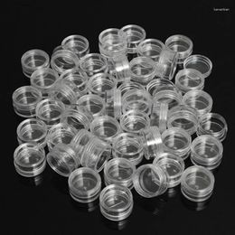 Storage Bottles 50Pcs 5ml Transparent Cosmetic Cream Empty Jar Eyeshadow Case Face Refillable Glitter Container Eye Shadow Powder Pots