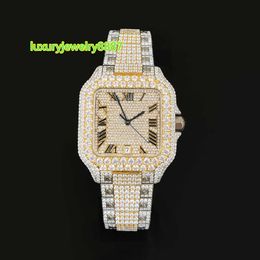 Luxury Wrist Full VVS Moissanite Diamond Bling Iced Out Automatic Mechanical Watch