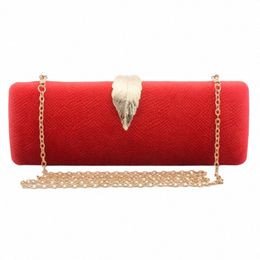 women's Suede Clutch Bag Evening Bag Gold Metal Leaf Lock Wedding Wallet Ladies Lg Design Clutch Bag Lady Handbag H4YG#