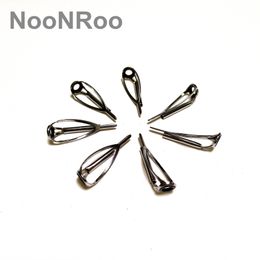 NooNRoo-Fishing Rod Guide Tip Top for Spinning Casting, Fishing Rod Repair, DIY Rod Building, Silver, Black, Grey Color, MN #8,