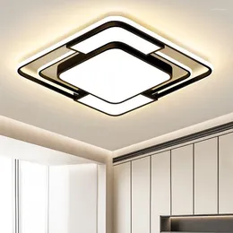 Ceiling Lights Modern Acrylic LED Black Living Room Kitchen Bedroom Apartment Restaurant Bar Indoor Home Lighting Lamps