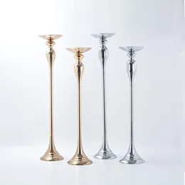 Candle Holders 10PCS Gold Flower Rack 75/95 Cm Tall Holder Wedding Table Centrepieces Vase Decoration Event Party Road Lead