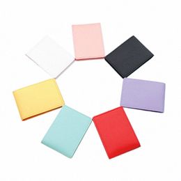 super Slim Soft Wallet Candy Color Pu Leather Credit Card Holder Wallets Purse Thin Small Card Cover Women Men Passport Holders n3CF#