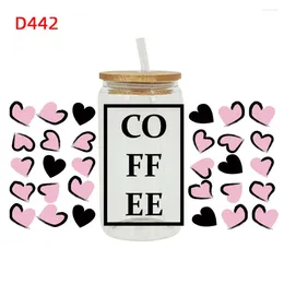 Window Stickers Coffee Uv Dtf Cup Wrap Iron On Transfer For Glass 16oz D442