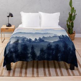 Blankets Watercolour Mountains Throw Blanket Luxury For Baby