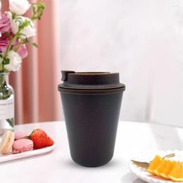 Mugs Japanese-Korean Double Seal Leak-proof Coffee Cup Heat Insulation High Temperature Straw Anti-Scalding Accompanying 350ml