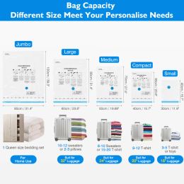 Vacuum Storage Bag Clothes Storage Bag Folding Compressed Organizer Space Saver Travel Seal Packet For Bedding Pillows Towel