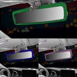 Upgrade 2022 Crown Car Rear View Mirror Cover Decor Charm Crystal Auto Rear View Mirror Diamond Car Bling Accessories For Woman Girls