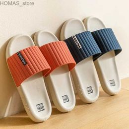 home shoes Thick Sole Summer Beach Slides Women Bathroom Anti-Slip Slipper Soft Sandals Fashion Flip-Flops Ultra-Light Letter Shoes Y240401