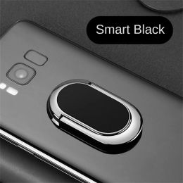 Desktop Mobile Phone Ring Holder Black Car Magnetic Mount Plastic Phone Back Sticker Office Accessories Rotating Convenient