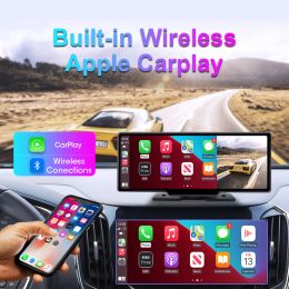 JMCQ 10.26" 4K Dash Cam Rearview mirror camera Wifi Carplay & Android Auto Dual Lens Car DVR Video Recorder GPS 24H Park AUX