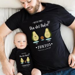 Our First Father's Day Together Family Macthing Outfits Infant Rompers Daddy T-shirts Family Look Clothes Fathers Day Best Gifts