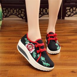 Walking Shoes Spring And Summer Height Increasing Women PU Sole Material Breathable 3-5cm High Leisure