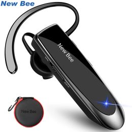 Headphones New Bee Bluetooth Earphones V5.0 Headset Wireless Headphones Business Handsfree Earbuds 24H Talk Time Earpiece with Microphone