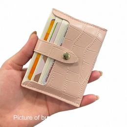 slim Card Holder Leather Busin Card Holder Ladies Hasp Small Coin Purse Wallets for Women Credit ID Card Bag Clutch Female e4xh#