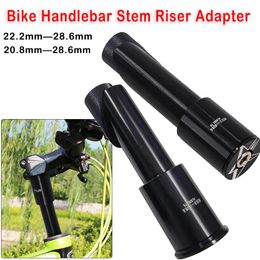 Aluminium Alloy Quill to Ahead Bike Handlebar Stem Riser Adapter 222mm208mm 286mm 1 18 inch Bicycle Accessories Black 240325
