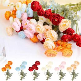 Decorative Flowers Artificial Camellia Flower Christmas Wedding Party Bouquet Household Products Vases For Home Decoration B0K9