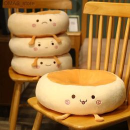 Cushion/Decorative Pillow Soft and comfortable cartoon cushion with round holes and bread shaped thick support Y240401
