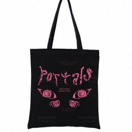 melanie Martinez Portals Singer Music Harajuku Shop Black Bags Canvas Tote Bag Mom Reusable Cloth Bag Handbag Shoulder Bags H49r#