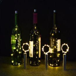 LED Wine Bottle Lights waterproof Garland AAA Battery Powered Cork Shape Bottle Stopper Lamp Bar Christmas Decor String Lights
