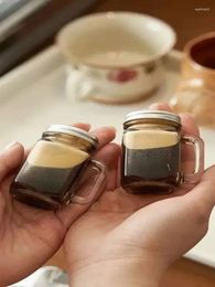 Mugs Portable And Creative Coffee Cups Niche Japanese Mini Water Sealed Bottles Split Glass Cold Extraction