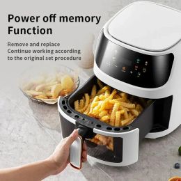 Xiaomi Youpin Home Air Fryer 5L Large Capacity Color Screen Touch Air Fry Multifunctional Visual Oil-free Electric Deep Fryer