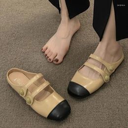 Casual Shoes Woman Flats Spring Women Flat Fashion Shallow Buckle Ladies Soft Ballet Mix Colors Dress Comfort Slippers