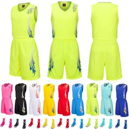 Kids Basketball Jerseys Set Breathable Adult Team Sports Suit Uniforms Men Competition Ball Custom Name Number 240325