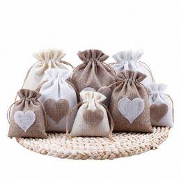 3 Sizes Love Cott Line Drawstring Bags Jewelry Bracelet Bag String Pouch Home Dustproof Storage Sacks Gift Package Bags f61e#