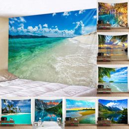 Tapestries Charming Sea View Decoration Living Room Tapestry Wall Hanging Mandala Tapisserie Hippie Bohemian Covering