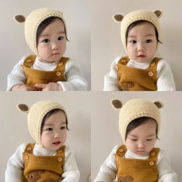 0-2 Years Baby Hat Autumn Winter Ear Rabbit Knitted Kids Hat Baby Girls Baby Boys Cute Wool Hat Baby Accessories Newborn