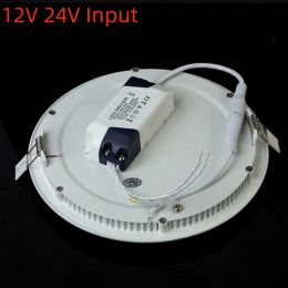 12V 24V Input LED Downlight Recessed Ceiling Light Ultra Thin LED Panel Light with Driver Aluminium WW-3000K NW-4000K CW-6000K