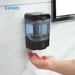 Liquid Soap Dispenser SVAVO Auto Hand Sanitizer Wall Mount Touchless Electric Sensor Pump Battery Operated For Offices Home