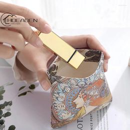 Storage Bags Casual Cosmetic Mini Bag Automatic Closing Lipstick Soft Pu Leather Makeup Pouch Travel