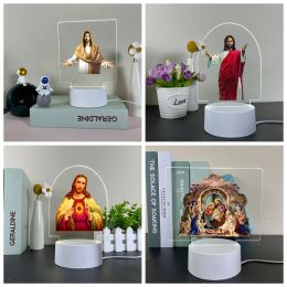 lord jesus god Acrylic 3d Lamp Game Room Decor Kids Birthday Gift Night Light