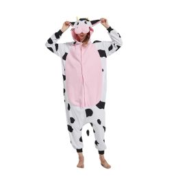 Adults Unisex Animal Cow Onesie Kigurumi Pajamas Cosplay Costume Carnival Festival Halloween Christmas Sleepwear Birthday Gifts