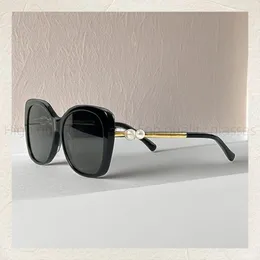 Sunglasses Frames HH049 High Quality Acetate Retro Round Women's Women 2024 Luxury Designer Fashion Cat Eye Pearl Mirror Leg Glasses