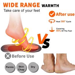 USB Electric Heating Insoles for Feet Warmer Sock Pads Winter Thermal Insoles for Shoes Men Women Heated Insole With Battery Box
