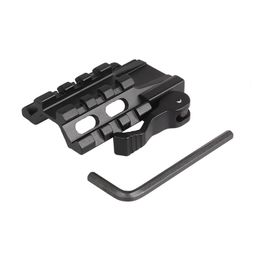 Quick detachable three track 45 degree inclined rail skin rail hollow bracket CNC Aluminium alloy adapted to 20mm guide rail