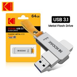 KODAK USB Flash Drive 512GB 256GB 128GB Pendrive 147MB/s USB3.1 K133 Mini Metal Memory Stick Unidad Flash for Laptop Desktop PC