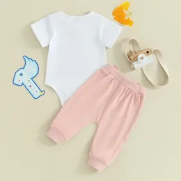 Clothing Sets Baby Girl Boy 1 2 Birthday Outfit Half Way To One Romper Pants Set Born Infant Cake Smash Clothes Gifts