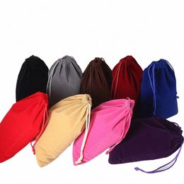 2023 Advanced Sense Large Soft Drawstring Capacity Easy Carry Colourful Veet Drawstring Bag Makeup Tool V4lV#