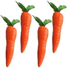 Decorative Flowers 4 Pcs Artificial Carrot Food Decor Vegetables Display Props For Showcase Spring