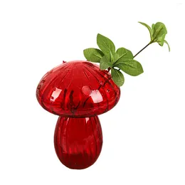 Vases Hydroponics Plants Unique Small Mushroom Propagation Glass Vase For House Bookshelf Ornaments