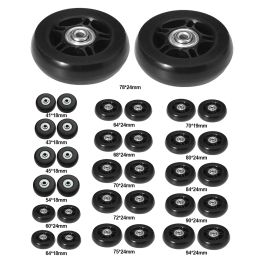 1/2Pair Luggage Wheels 40/50/60mm Rubber Casters Mute Trolley Case Wheels Replacement Axles Suitcase Wheel Parts for Furniture