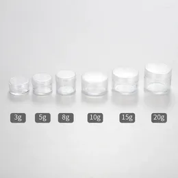 Storage Bottles 3g 5g 10g Cream Round Box PS Plastic Eye Face Cosmetics Packaging Small Empty Bottle Cosmetic Jar