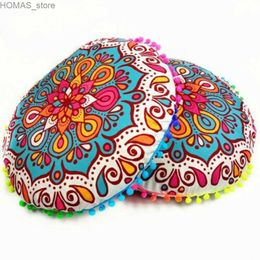 Cushion/Decorative Pillow 43CM Round Pattern case Bohemian Cushion Cover Floor Cushion Printed s Cover For Home Hotel Bar Car Decorate Y240401