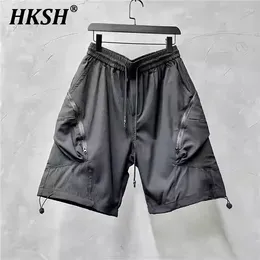 Men's Shorts HKSH Spring Summer Punk High Street Niche Zipper Chic Tide Pockets Straight Capris Fashion Dark Tactical HK0779